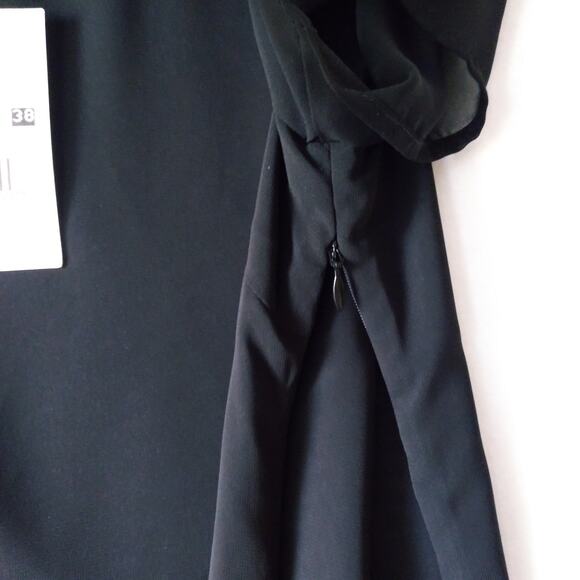 NEW Weill 38/6 Beaded Neck Top Side Zip Black Gold Elegant Evening Cocktail Luxe - Picture 6 of 10